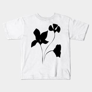 Simple Minimaist Flower Design Kids T-Shirt